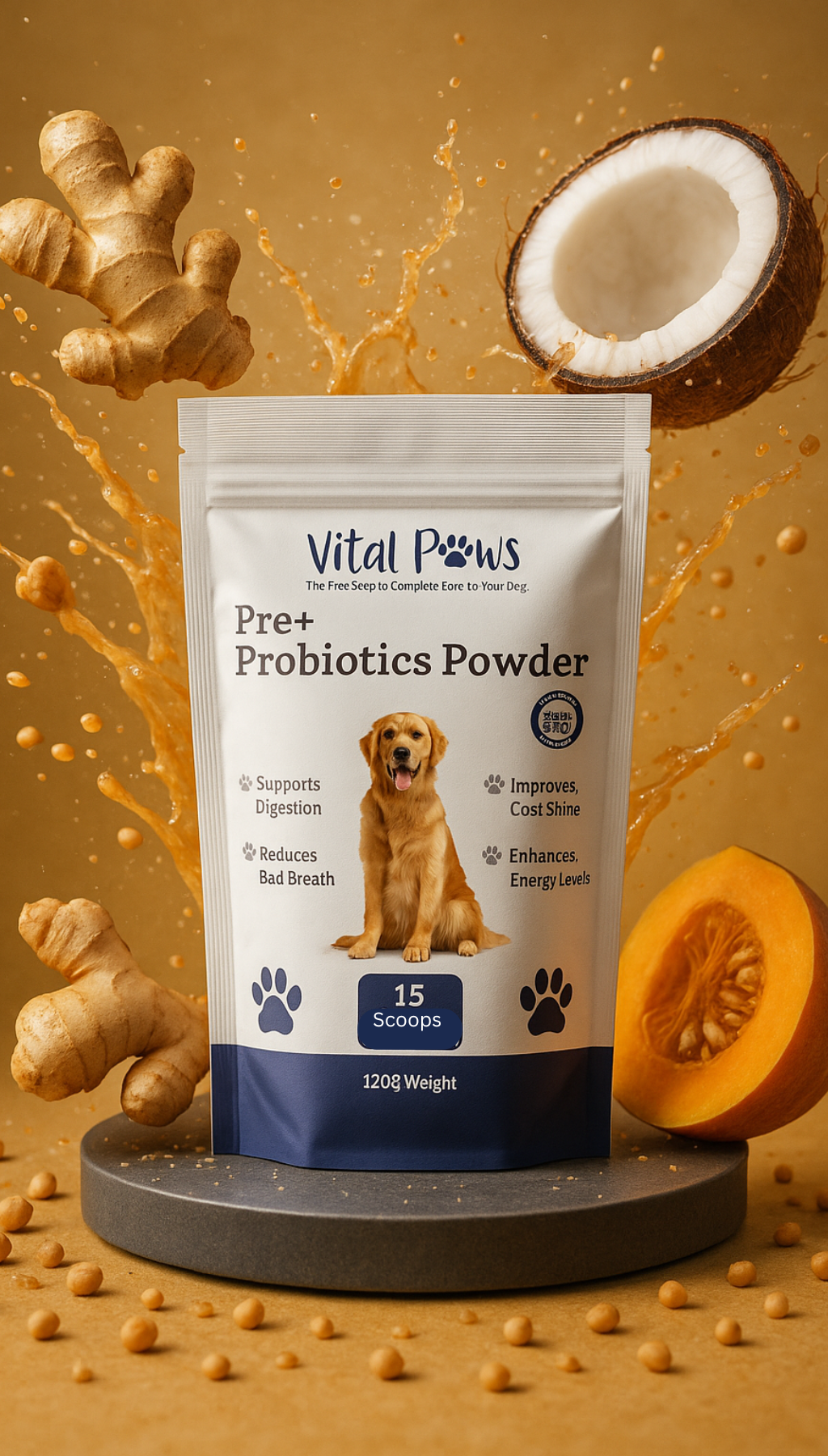 Pre + Probiotics & Gut Meal Topper Supplement Powder for Dogs